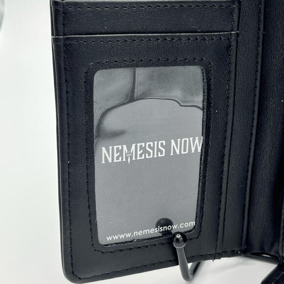 Nemesus Now Lucky Cat Purse Wallet Black Faux Leather Black Cat Green Eyes Tail - Picture 6 of 9